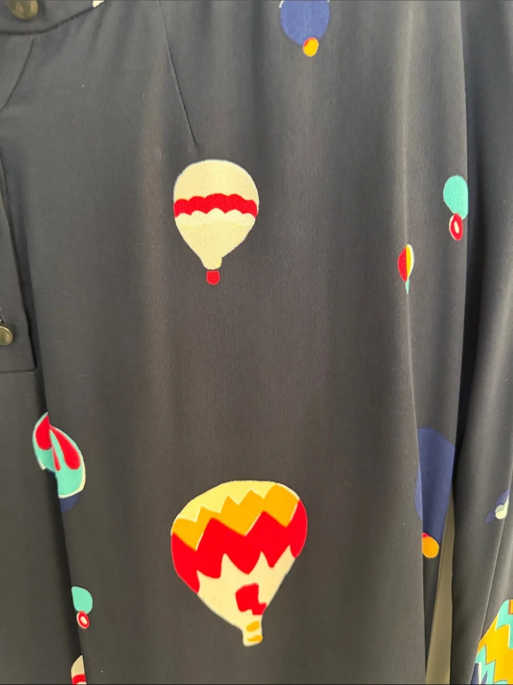 kate spade Navy Tunic Dress with Multicolor Hot Air Balloon Print